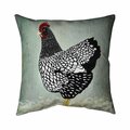 Fondo 20 x 20 in. Wyandotte Hen-Double Sided Print Indoor Pillow FO2801095